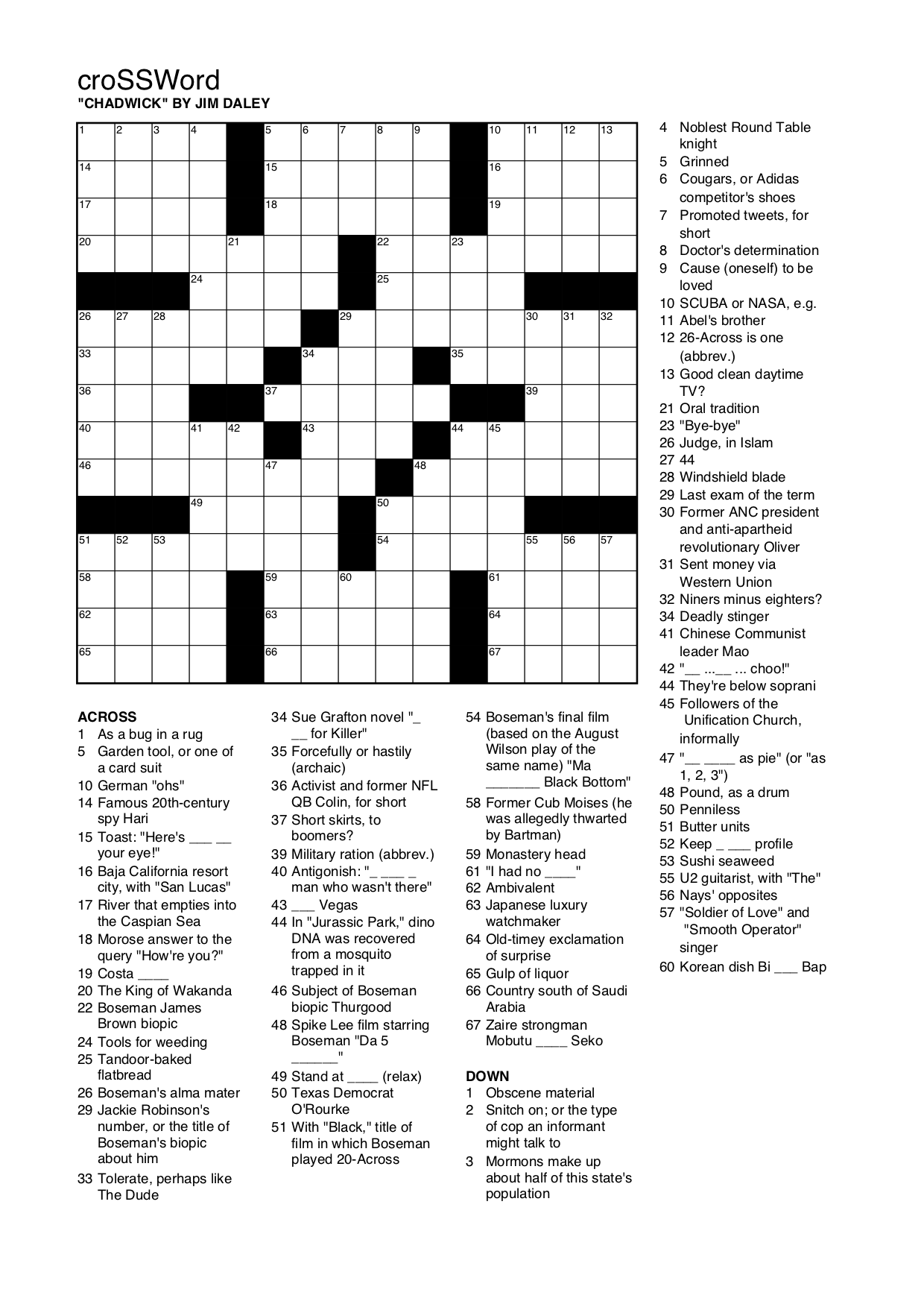 CroSSWord 9 02 2020 South Side Weekly