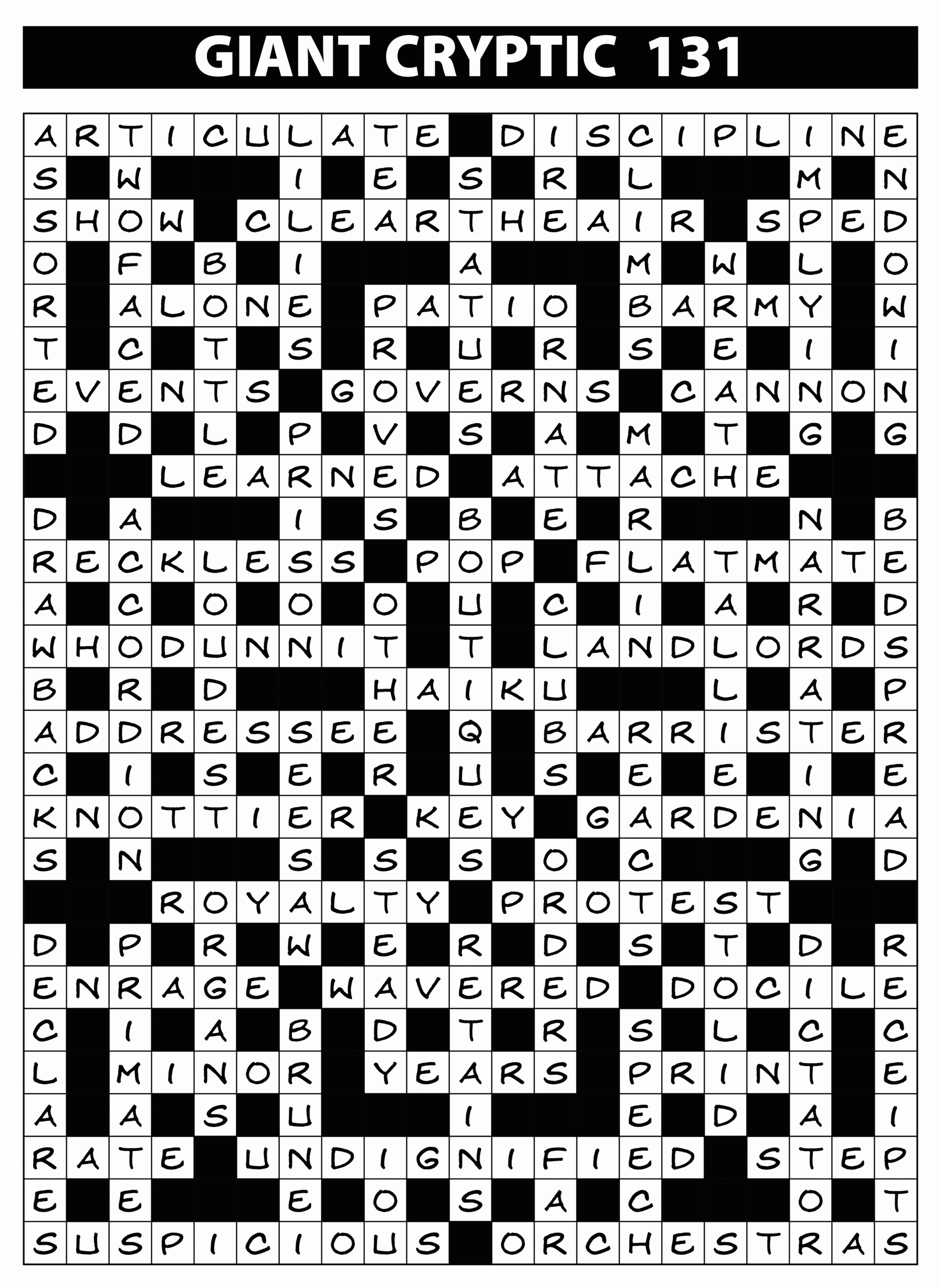 Crossword Puzzle Collection Solutions Issue 131 Lovatts Crossword Puzzles Games Trivia