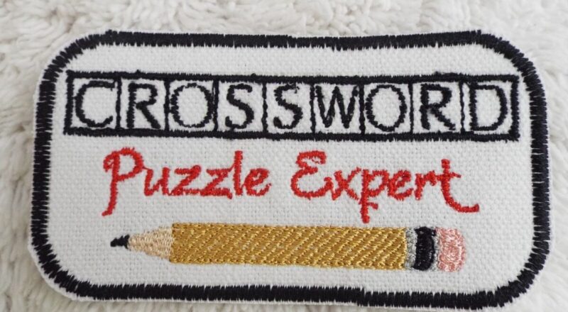 Crossword Puzzle Expert 3 3 4 Embroidery Iron on Patch E25 EBay