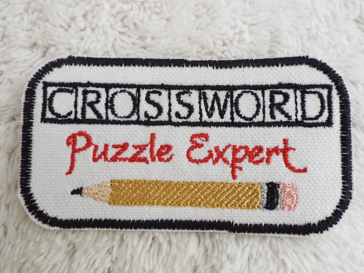 Crossword Puzzle Expert 3 3 4 Embroidery Iron on Patch E25 EBay