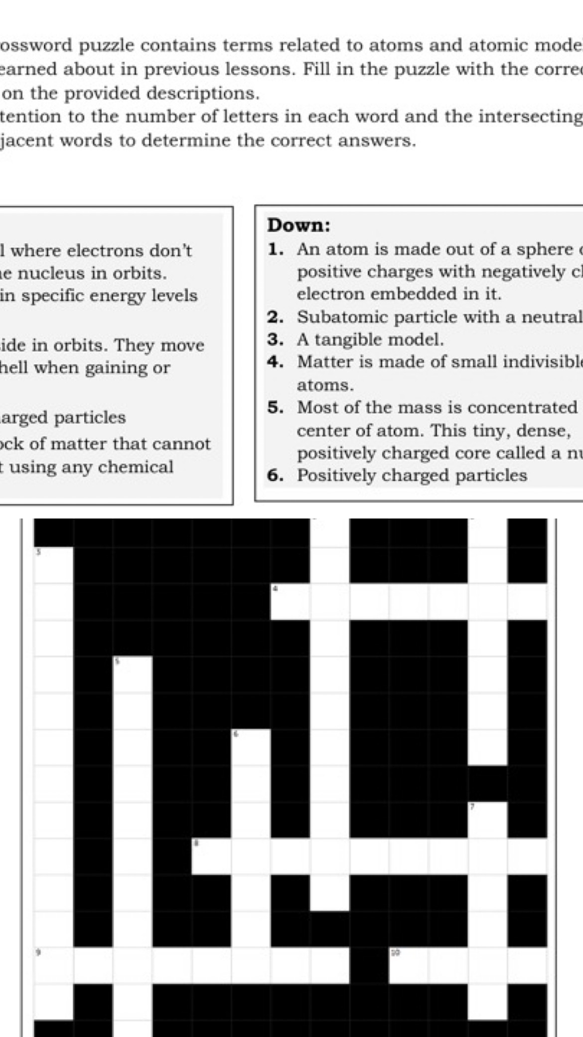 subatomic particle crossword