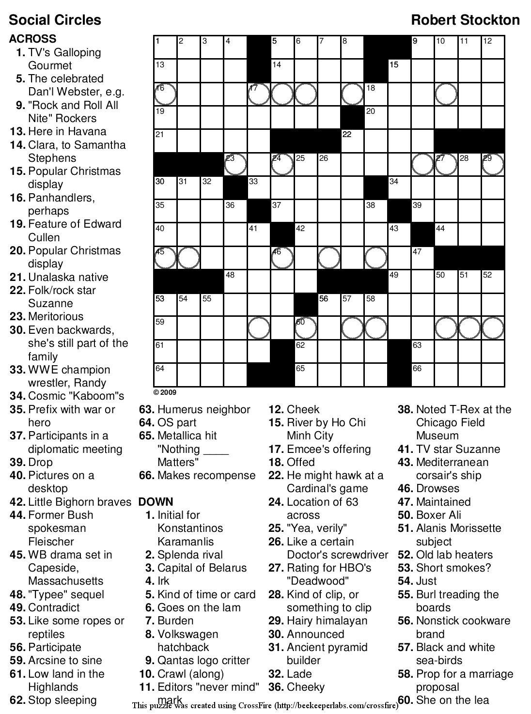 pop culture crossword