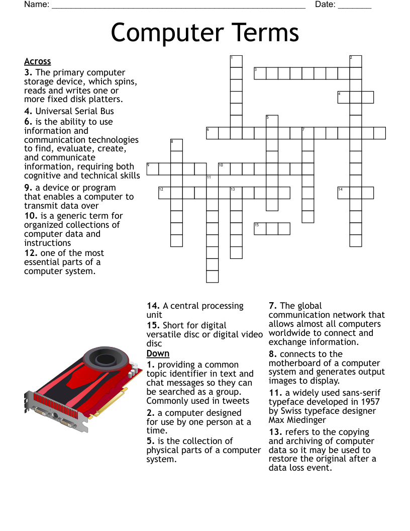 Crossword The History Of Computing WordMint