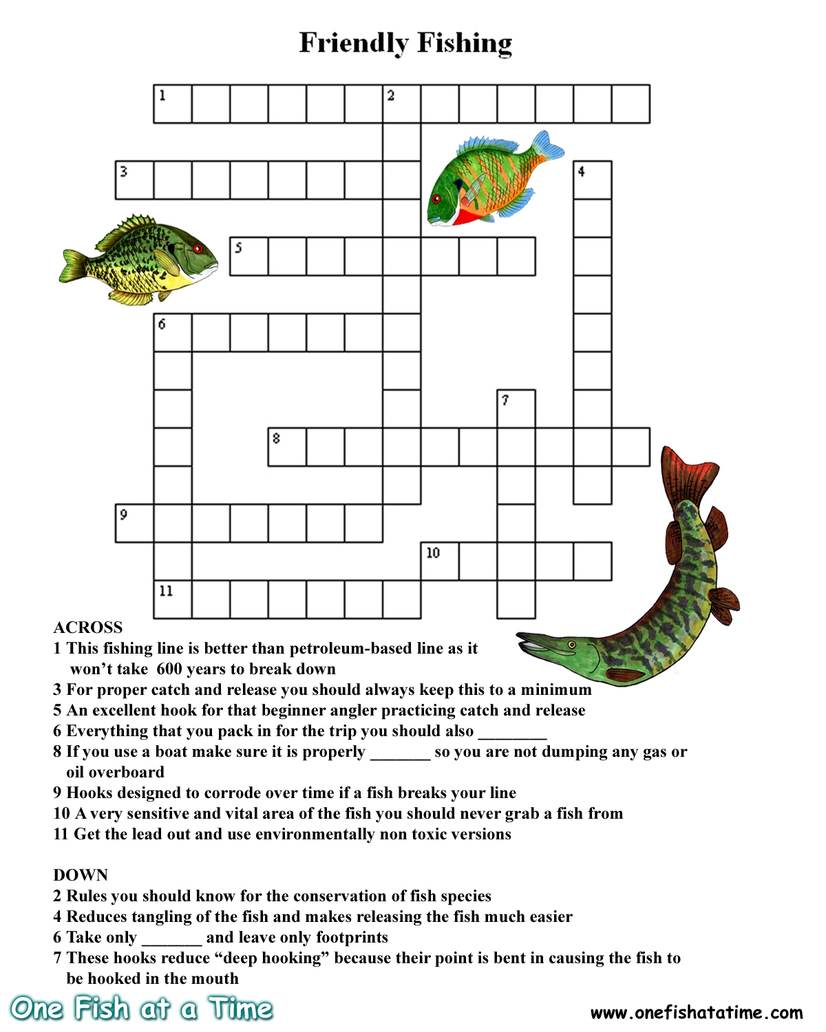 Crosswords One Fish At A Time