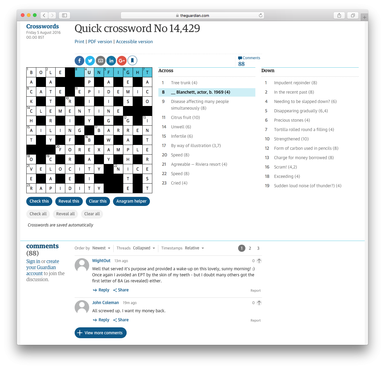 Cruciverbal Screwup  Cruciverbal Screwup