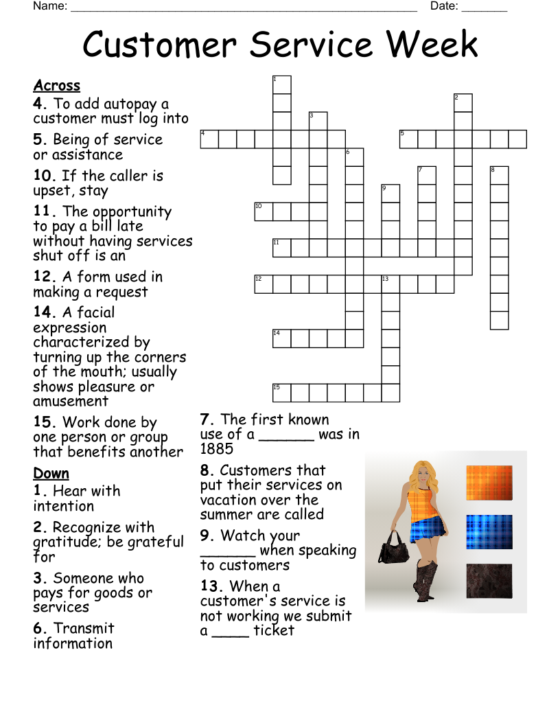 Customer Service Crossword WordMint