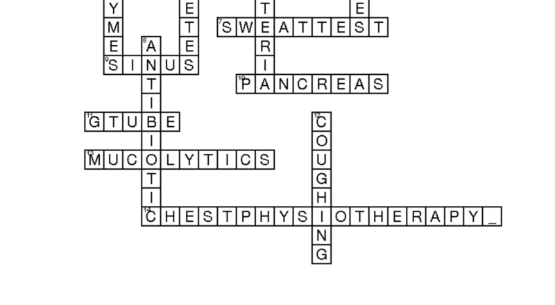 Cystic Fibrosis Crossword Puzzle Final Exam Review Studocu