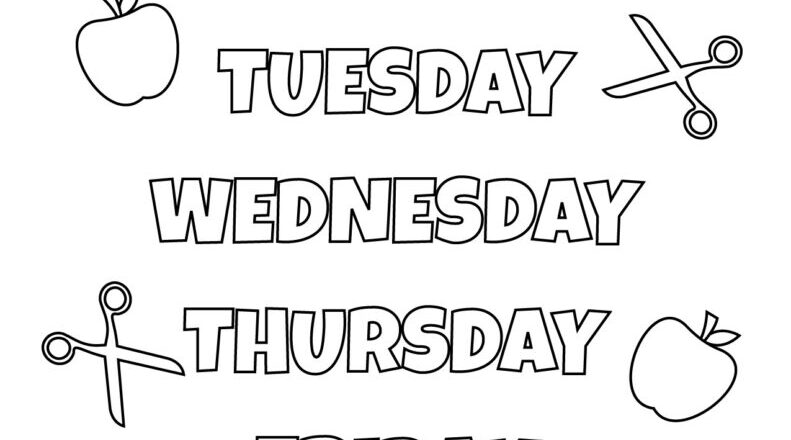 Days Of The Week Worksheets Printables 50 Free Pages Printabulls