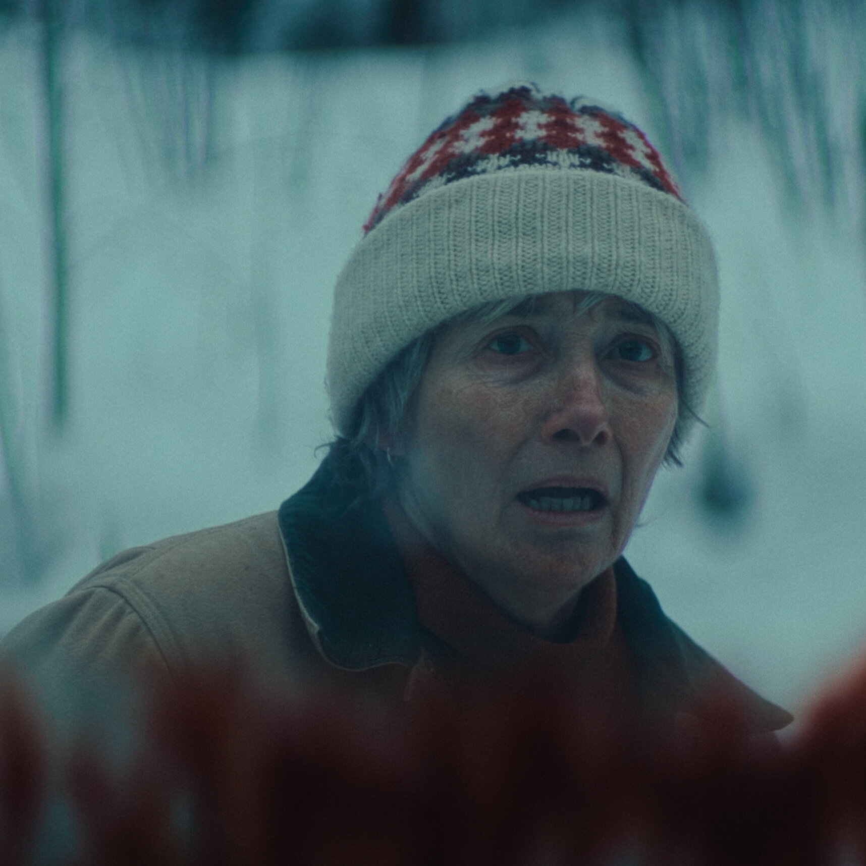 winter cap features crossword