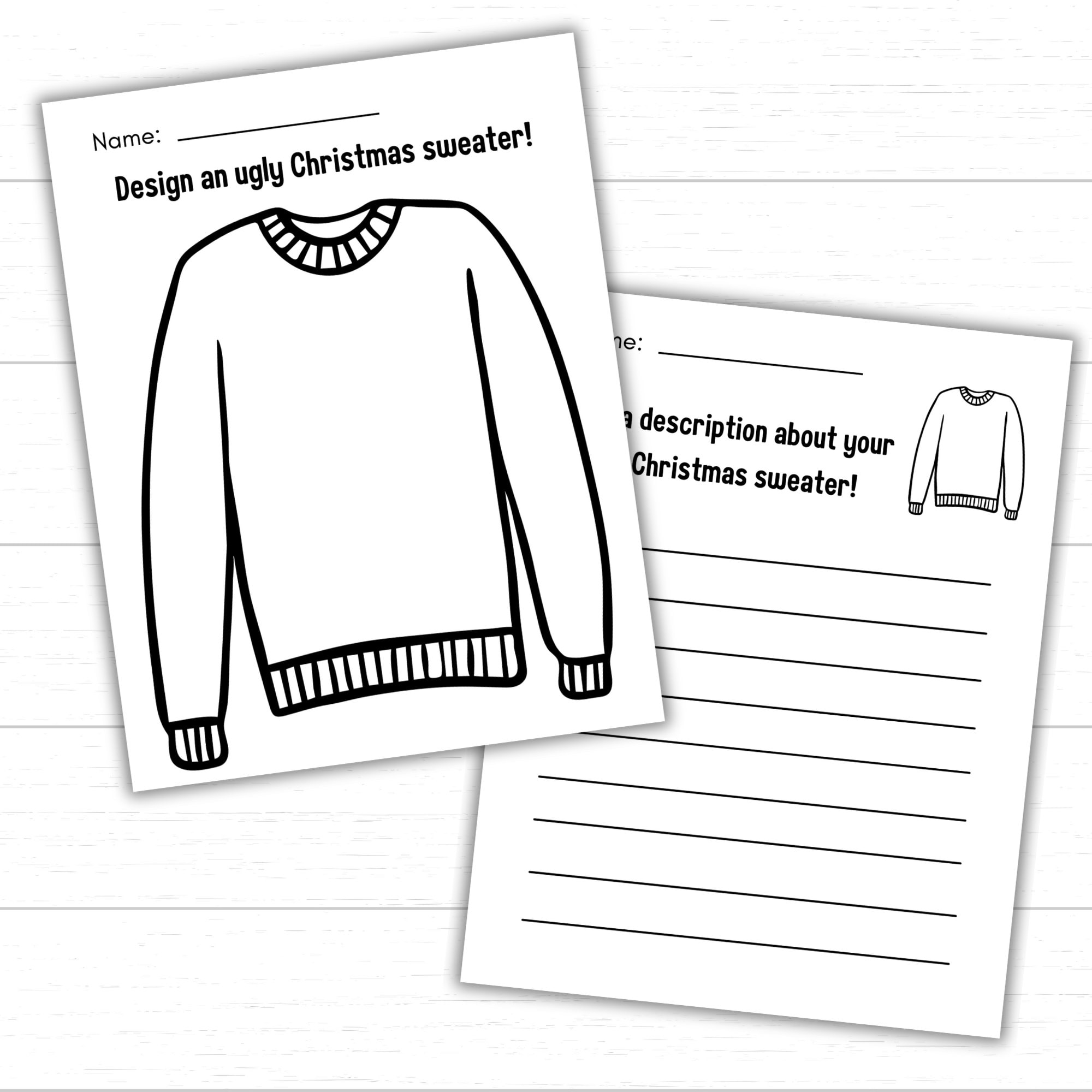printable sweater template printable sweater template