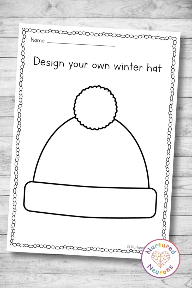 Design You Own Winter Hat Printable Template For Kids Nurtured Neurons Design You Own Winter Hat Printable Template For Kids Nurtured Neurons