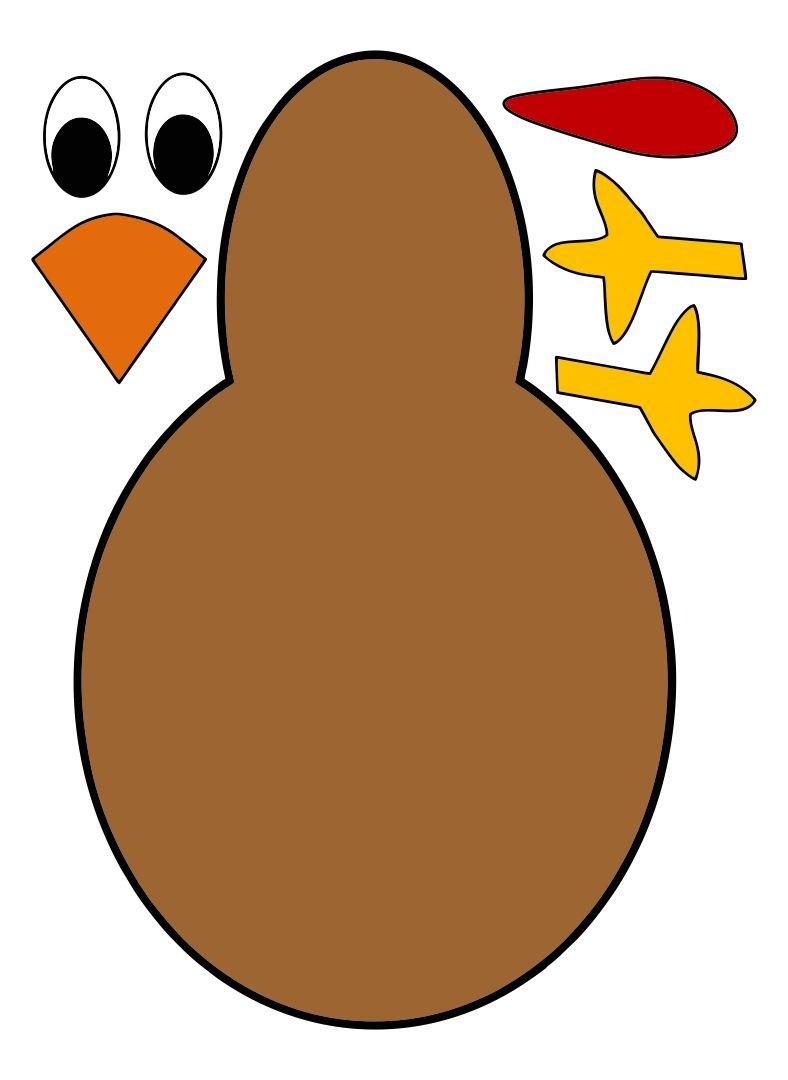 large printable turkey template