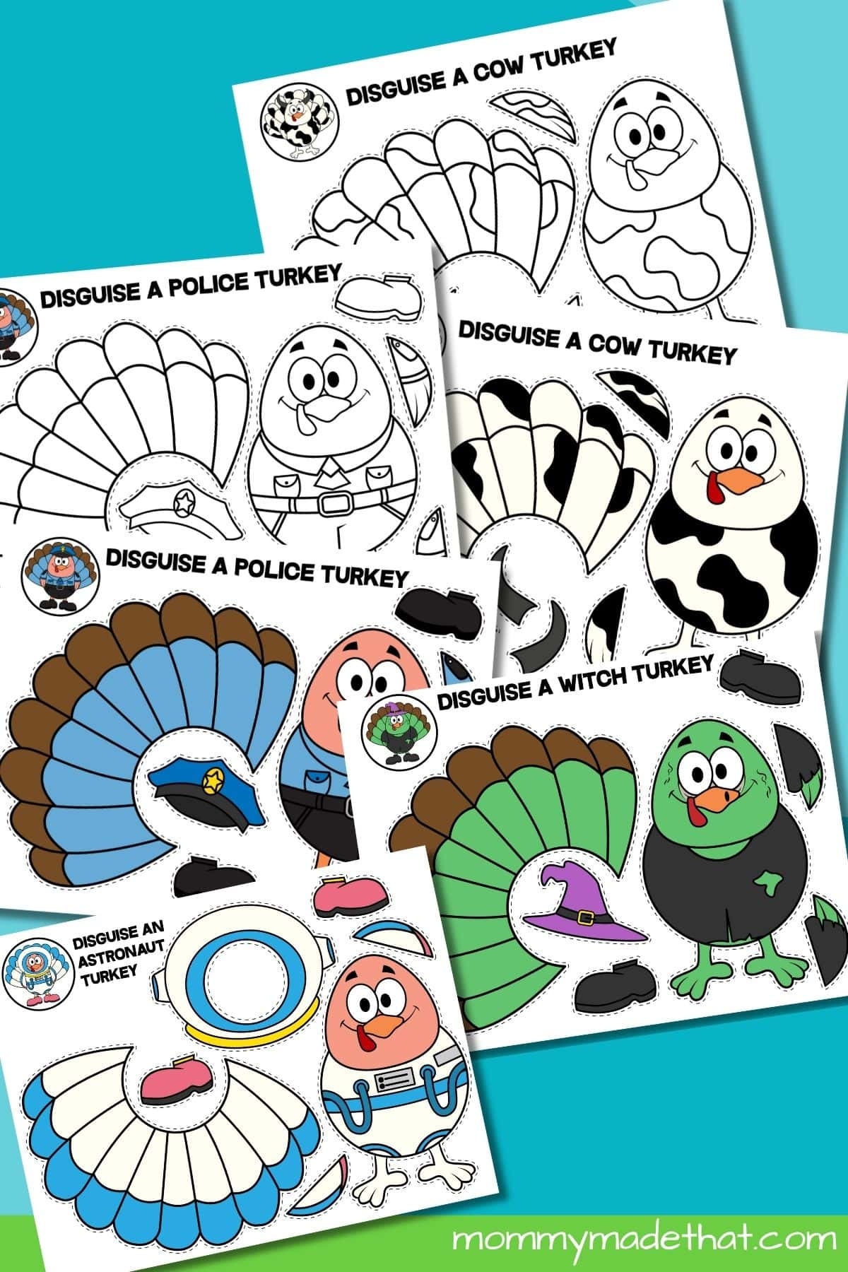 free printable turkey disguise template