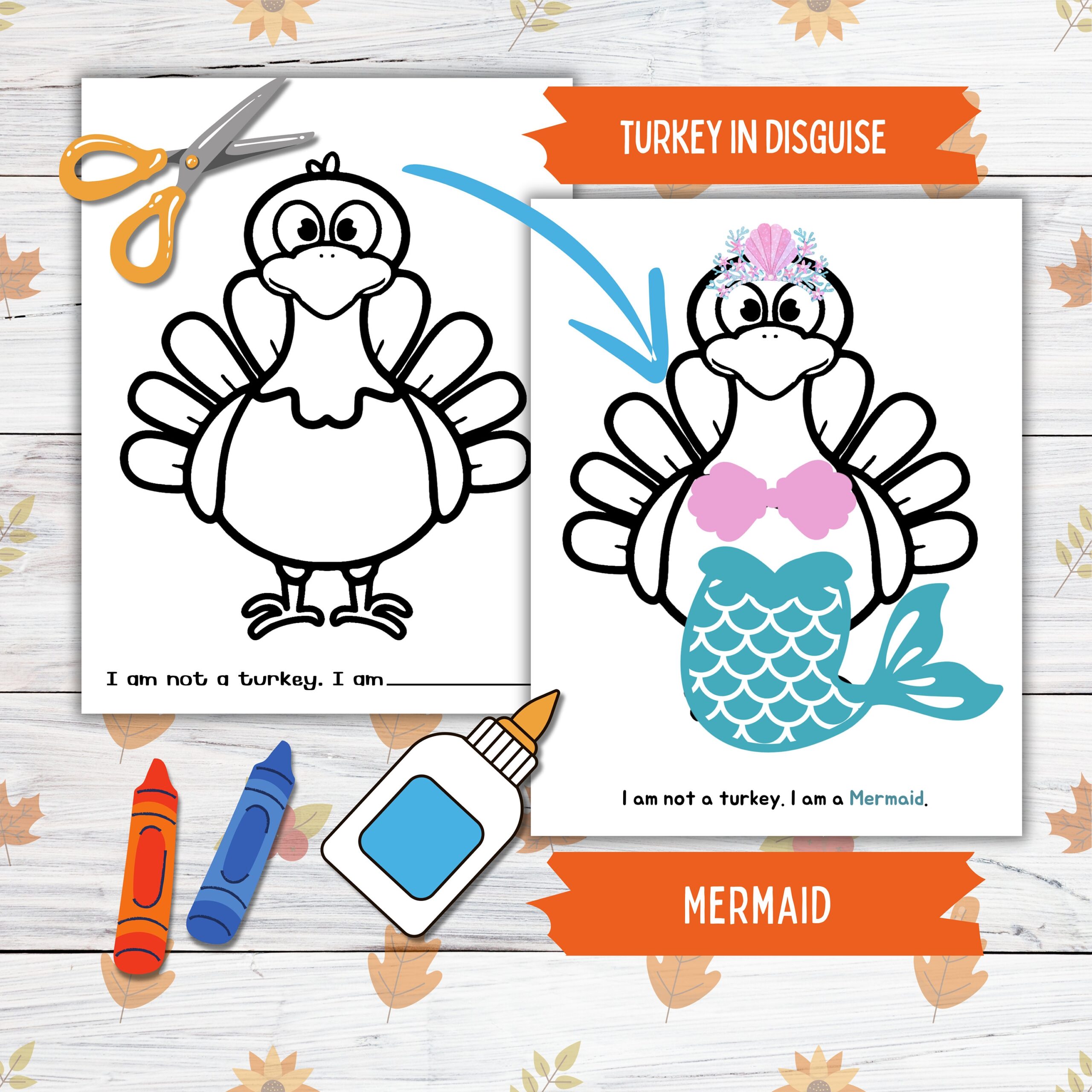Disguise A Turkey Thanksgiving Printable Craft For Kids And Toddlers Mermaid Turkey In Disguise Turkey Paper Doll Printable Craft Kits Etsy Disguise A Turkey Thanksgiving Printable Craft For Kids And Toddlers Mermaid Turkey In Disguise Turkey Paper Doll Printable Craft Kits Etsy