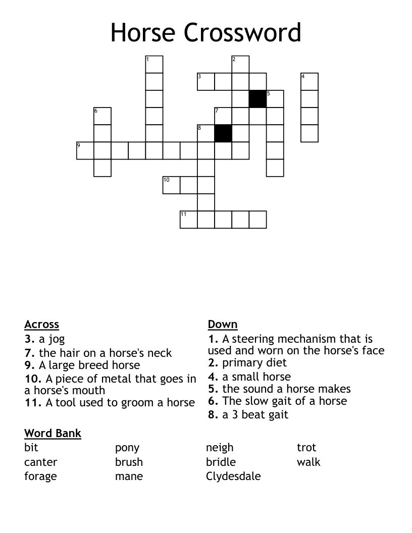 Dismounted As A Horse Crossword Clue