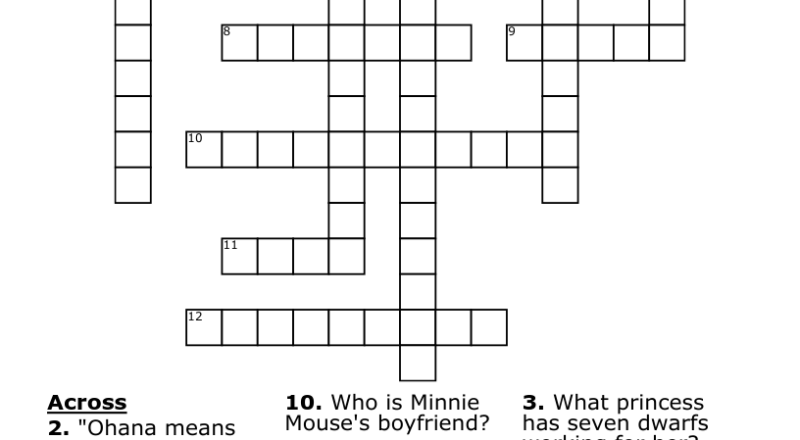 Disney Crossword WordMint