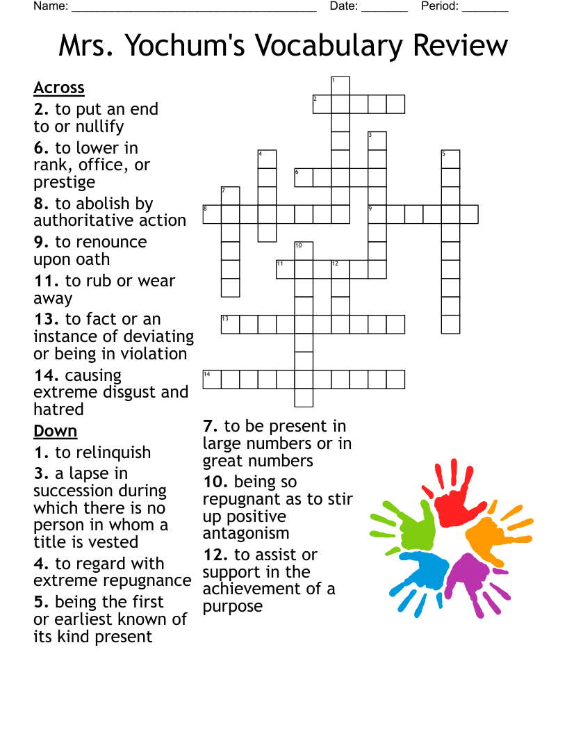 Dispositions Crossword WordMint