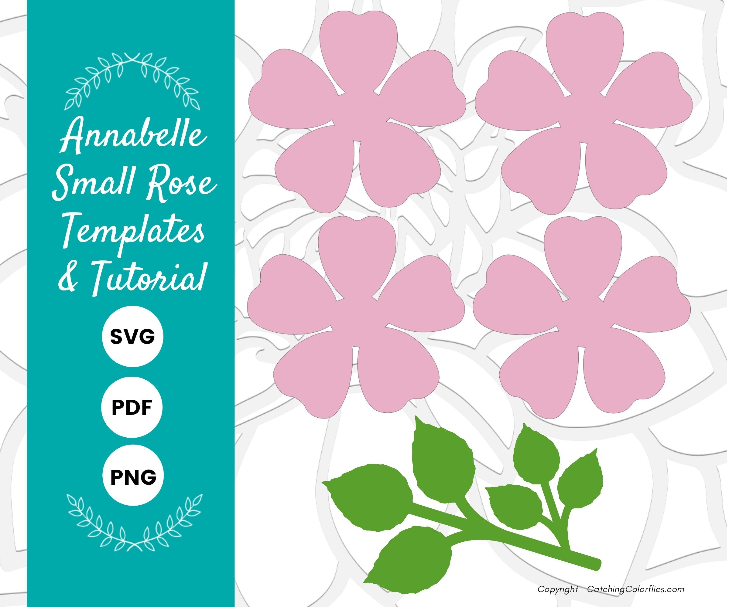 DIY Small Paper Rose Template Pattern SVG Cut Files And PDF Printables Paper Flowers For Weddings Baby Showers And Bridal Showers Etsy