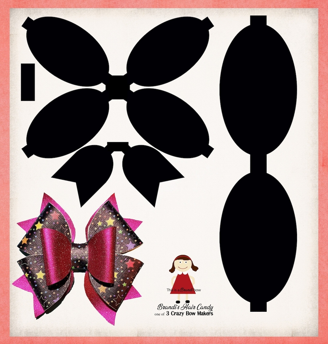 Double Loop Faux Leather Bow Template SVG DXF And Printable PDF Etsy