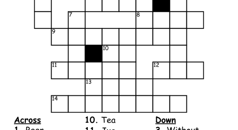 Drink Crossword WordMint