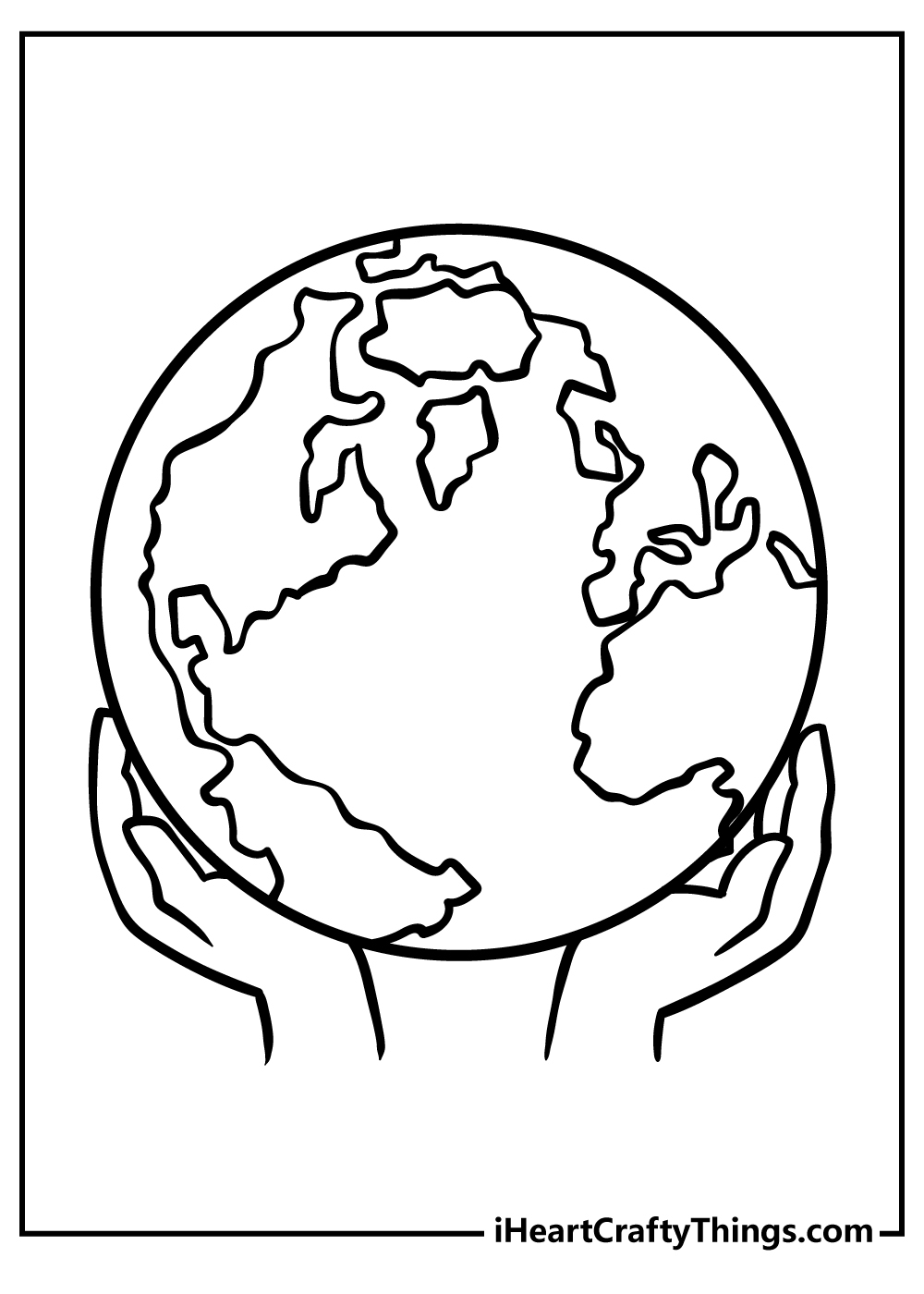 earth template printable