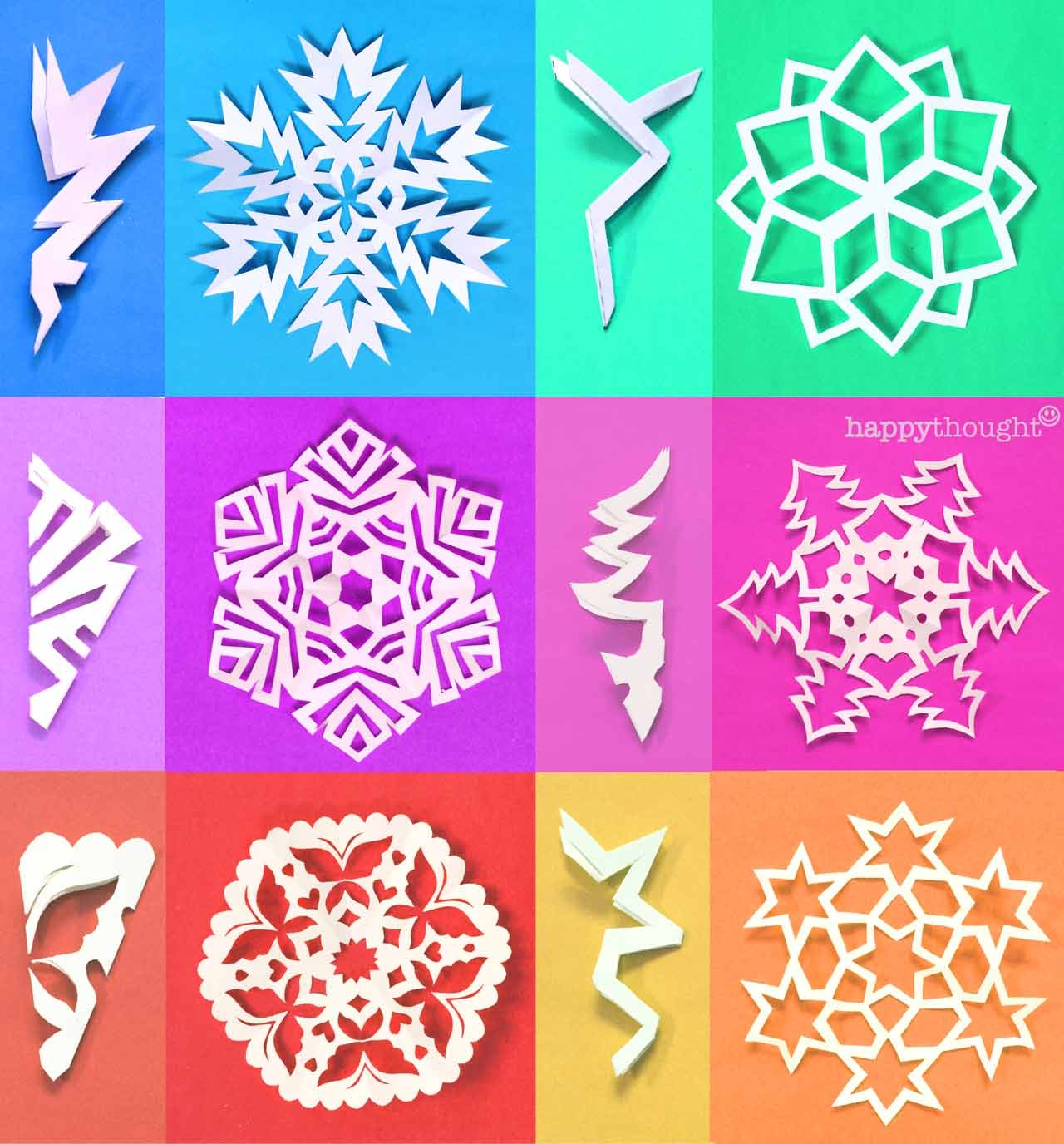 Easy DIY Snowflake Templates Perfect Decorations Happythought