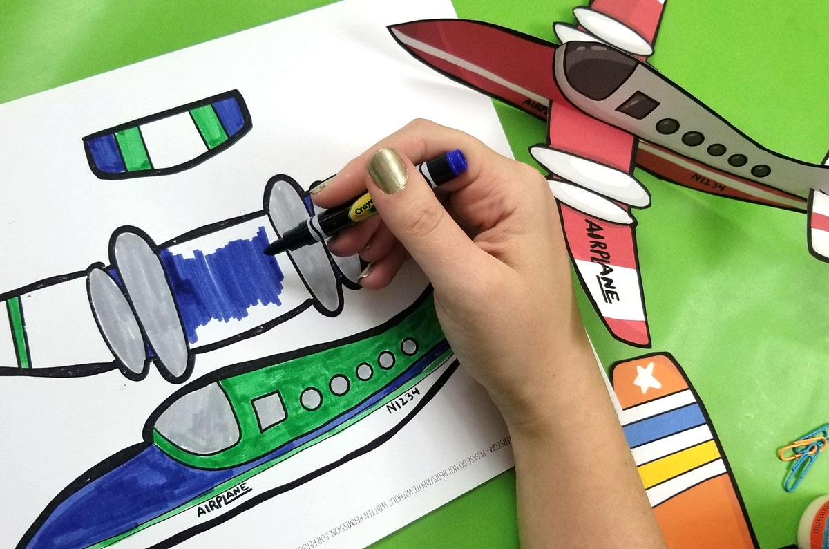 plane template printable