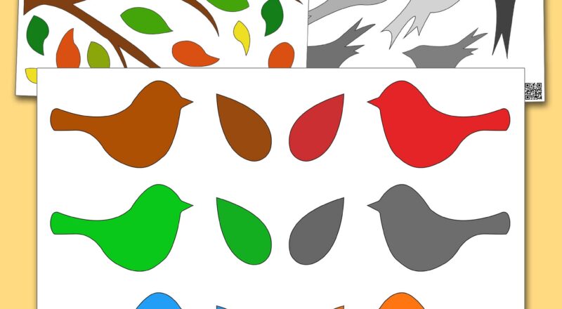 Easy Paper Bird Craft Printable Template For Kindergarten