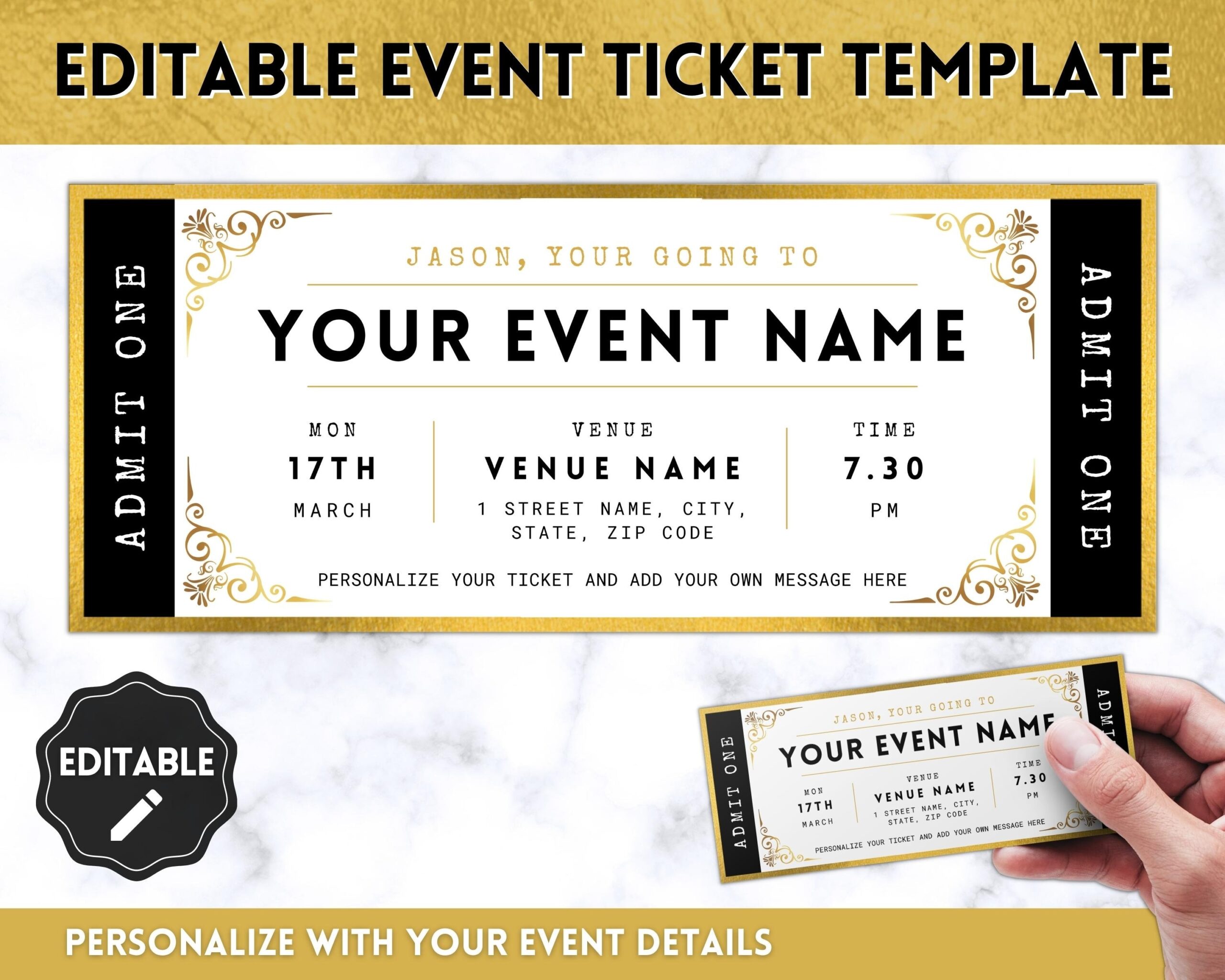 EDITABLE Event Ticket Template DIY Event Printable Surprise Getaway Invitation Christmas Gift For Him Musical Theatre Show Concert Etsy EDITABLE Event Ticket Template DIY Event Printable Surprise Getaway Invitation Christmas Gift For Him Musical Theatre Show Concert Etsy