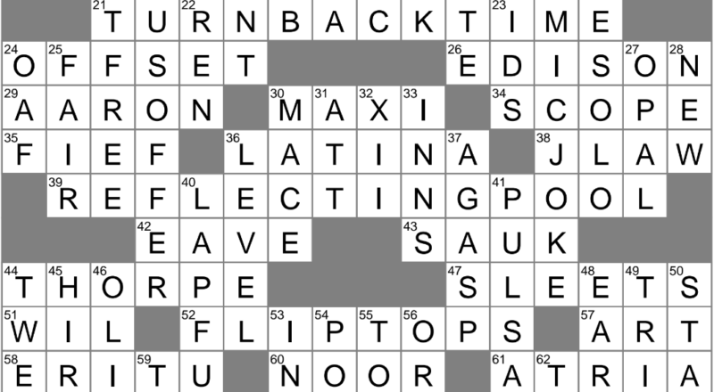 Esoteric Information Crossword Clue Archives LAXCrossword