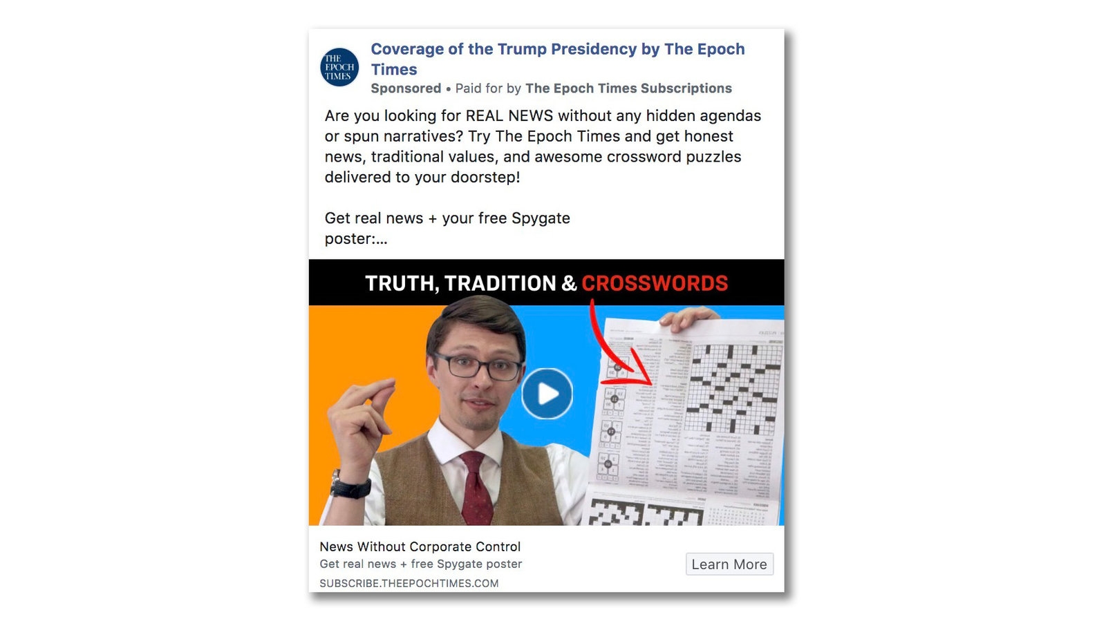 Facebook Bans Ads From The Epoch Times The New York Times