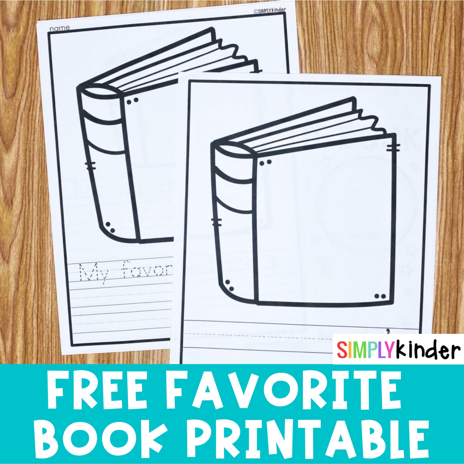 Favorite Book Free Printable Simply Kinder