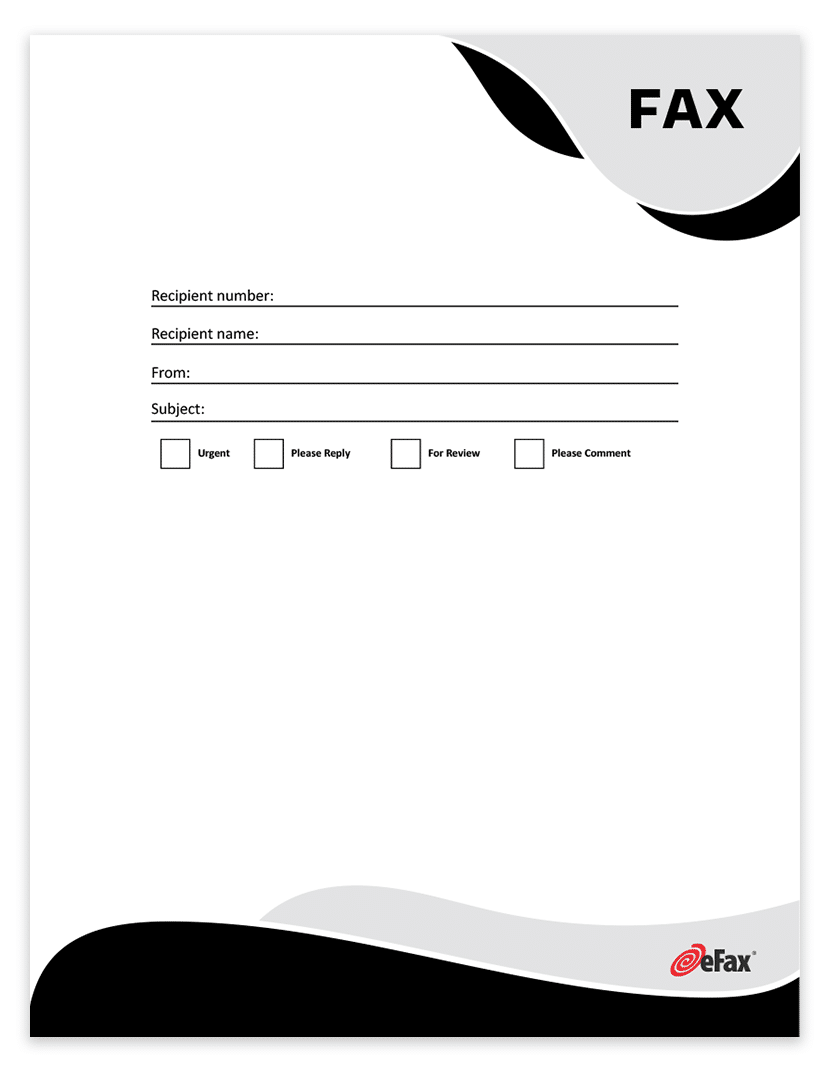 Fax Cover Sheet Free And Ready To Use Templates EFax