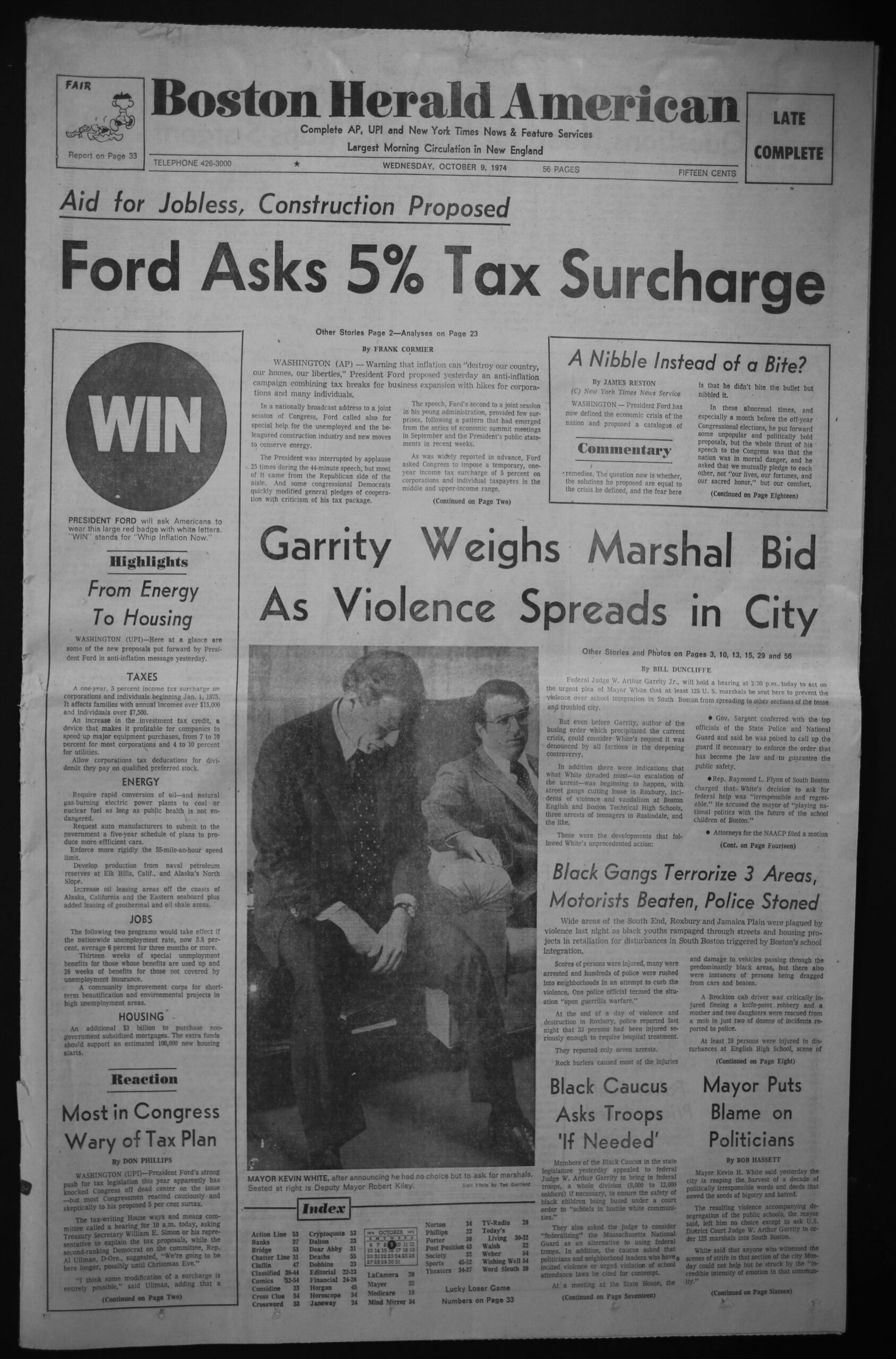 File Boston Herald American Front Page Containing Article Garrity Weighs Marshal Bid As Violence Spreads In City NARA 86752371 jpg Wikimedia Commons