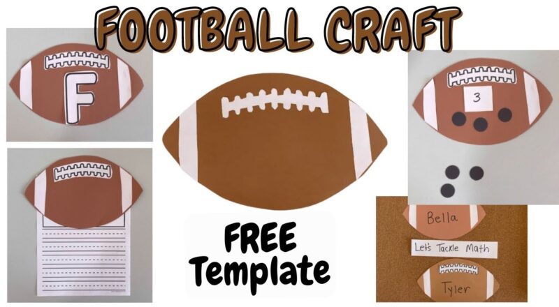 Football Craft Free Template Crafting Jeannie