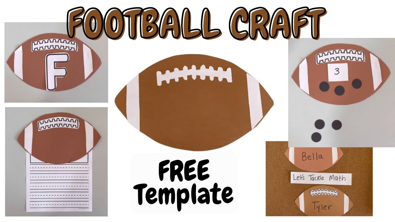 Football Craft Free Template Crafting Jeannie