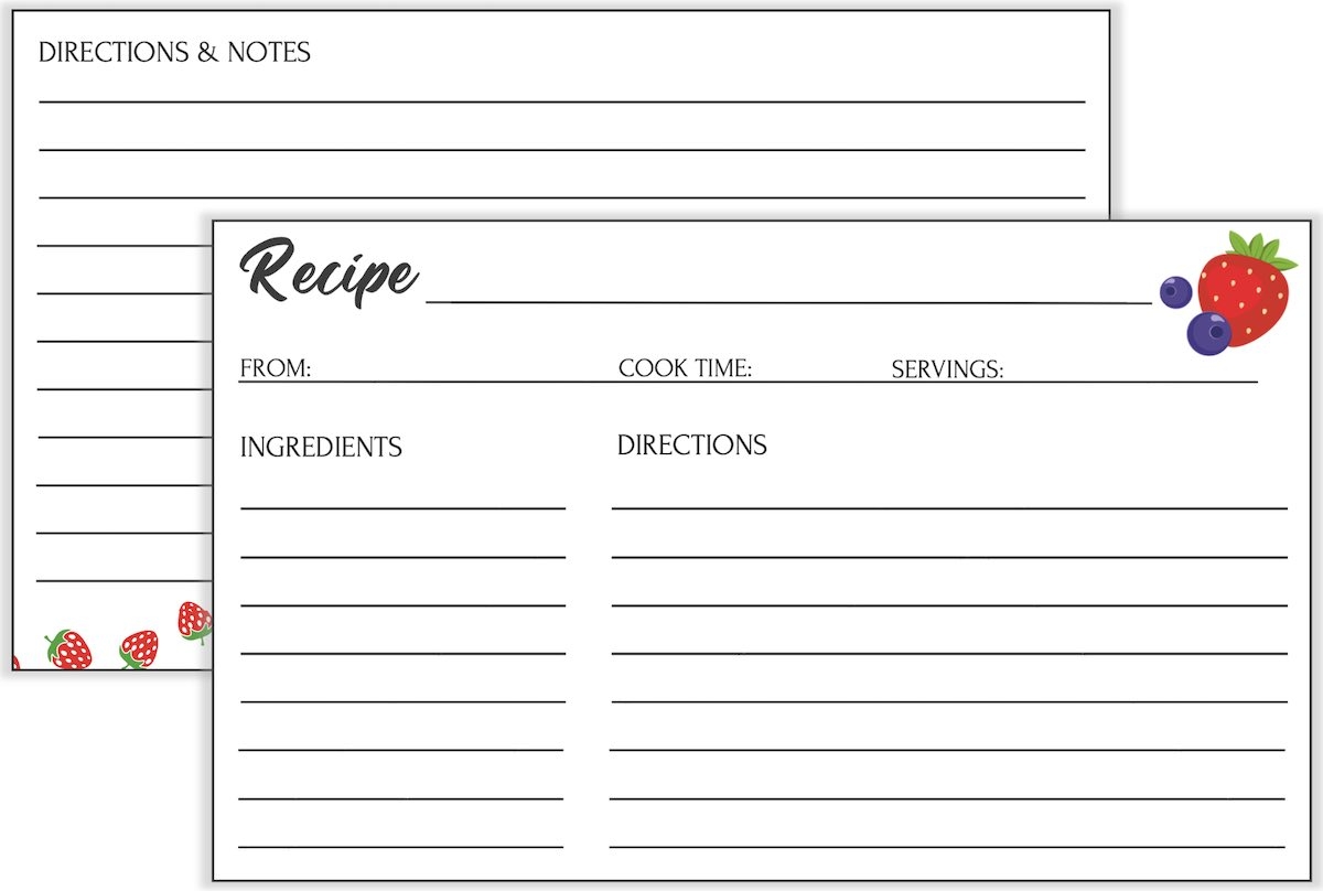 printable blank recipe card template