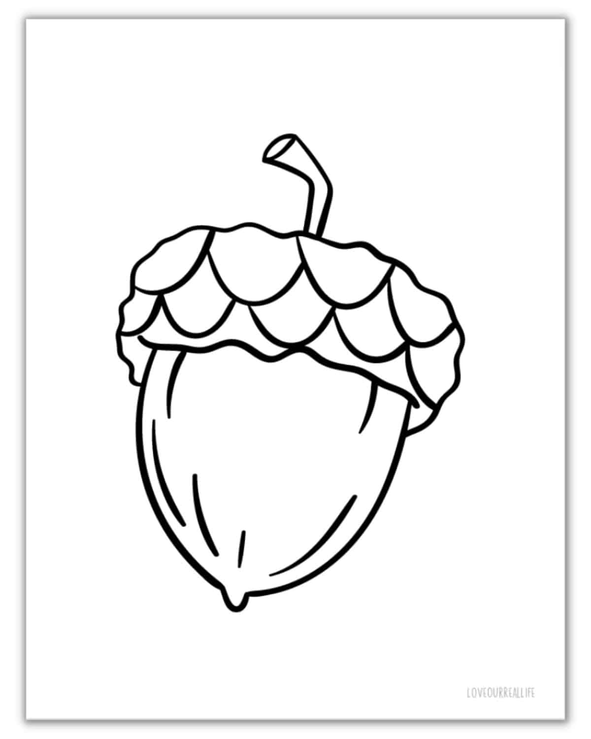 Free Acorn Template Printables Acorn Shapes For Crafts Love Our Real Life