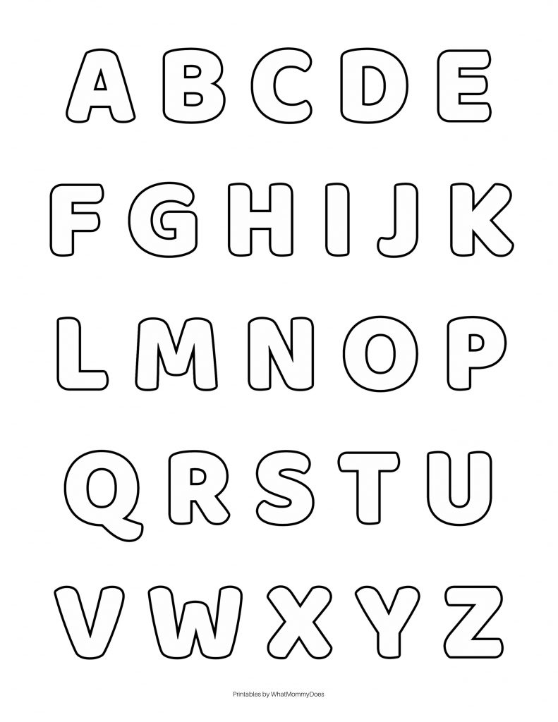 abc template printable