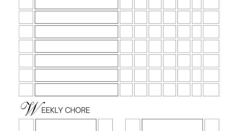 Free And Customizable Chore Templates