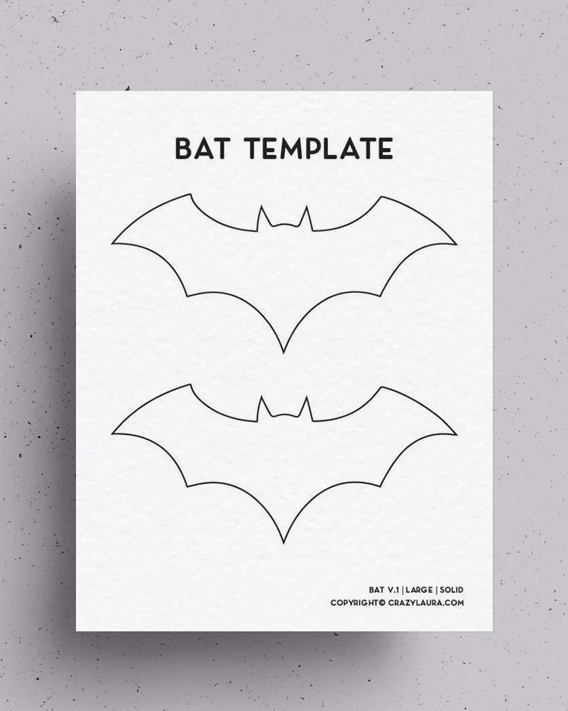 printable bat template