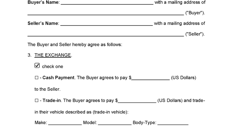 Free Bill Of Sale Forms 24 PDF Word EForms