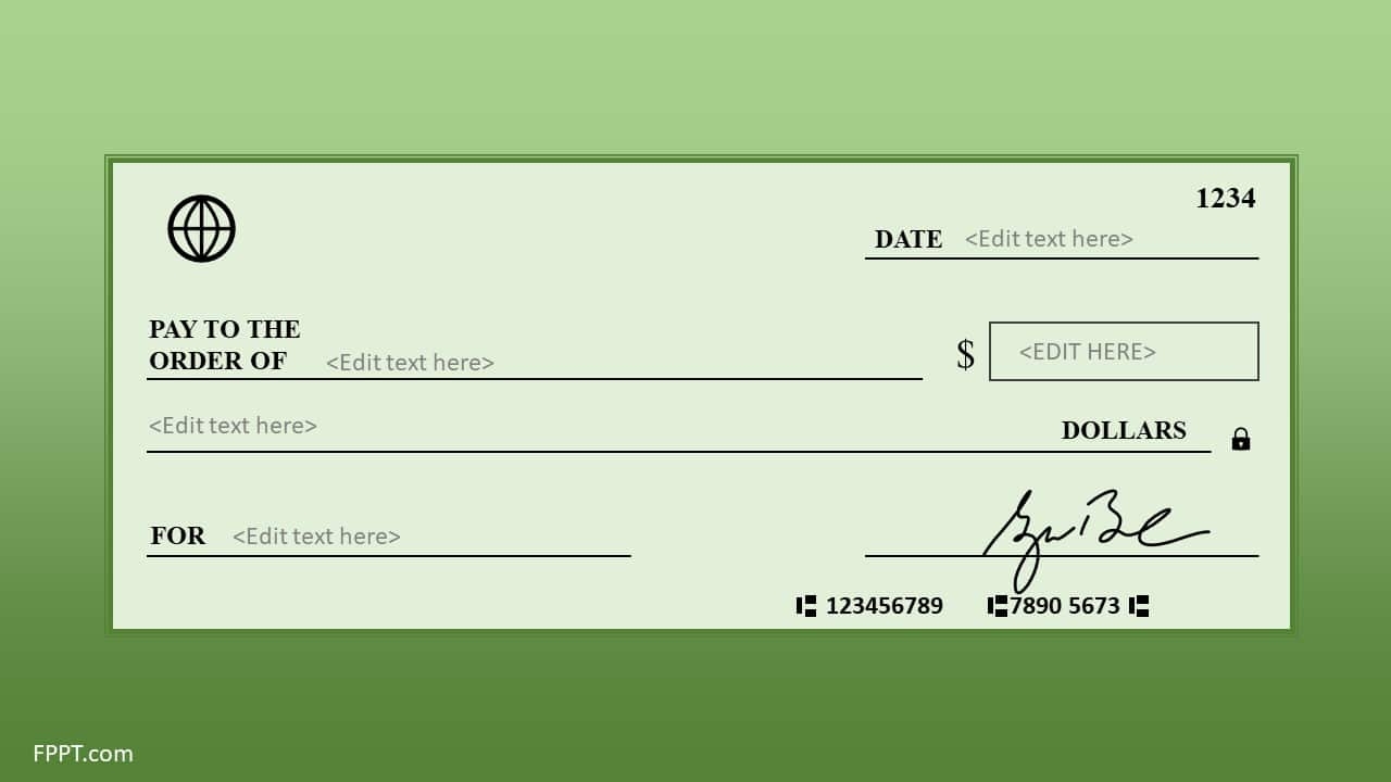 Free Blank Check Template For PowerPoint Free PowerPoint Templates