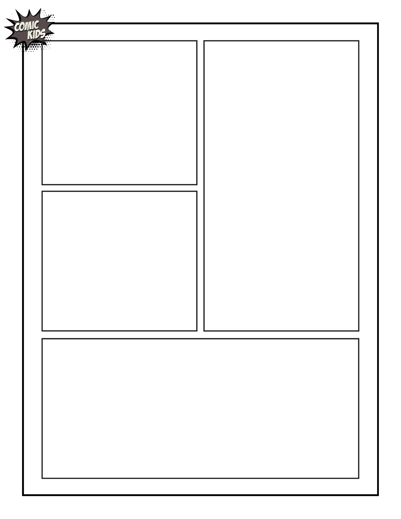 printable comic strip template printable comic strip template