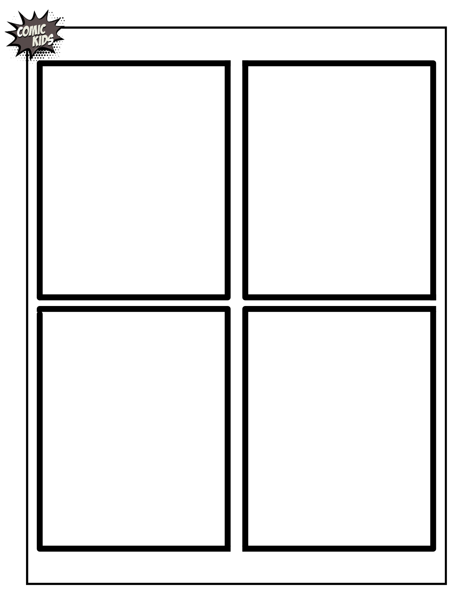 cartoon strip template printable