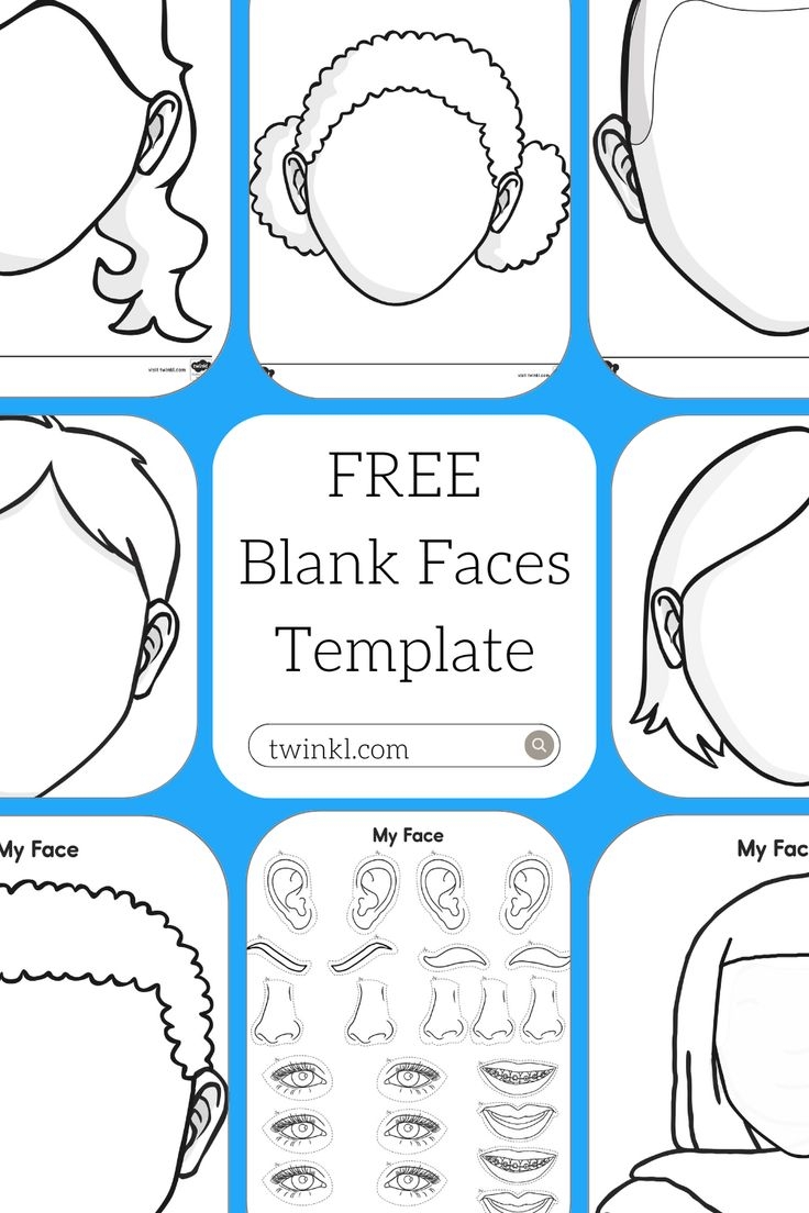 FREE Blank Faces Template FREE Blank Faces Template
