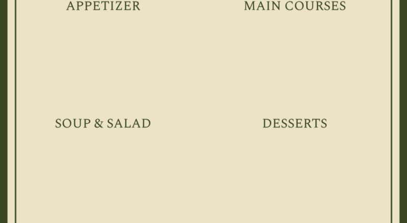 Free Blank Menu Template To Edit Online