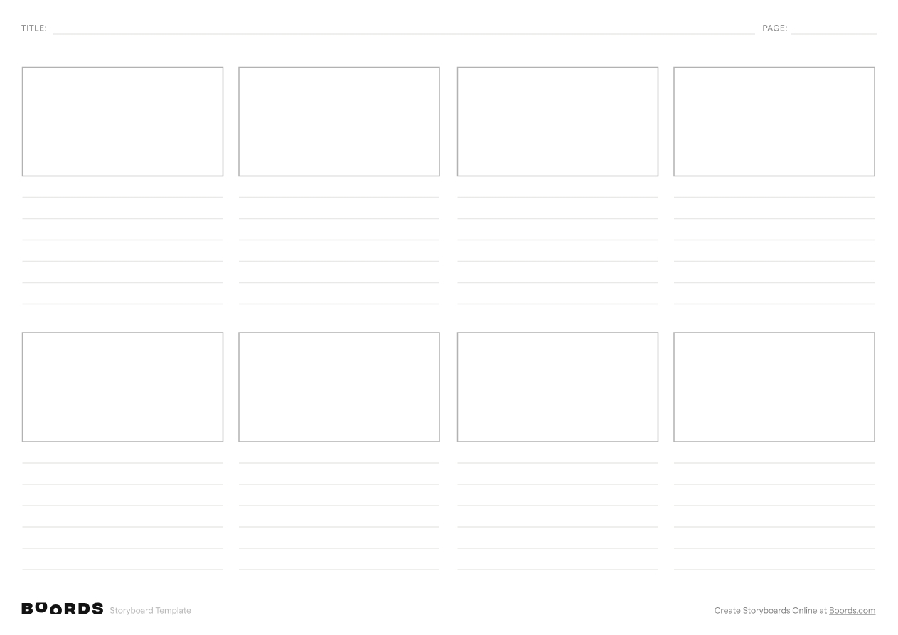 FREE Blank Storyboard Templates Instant Download Boords