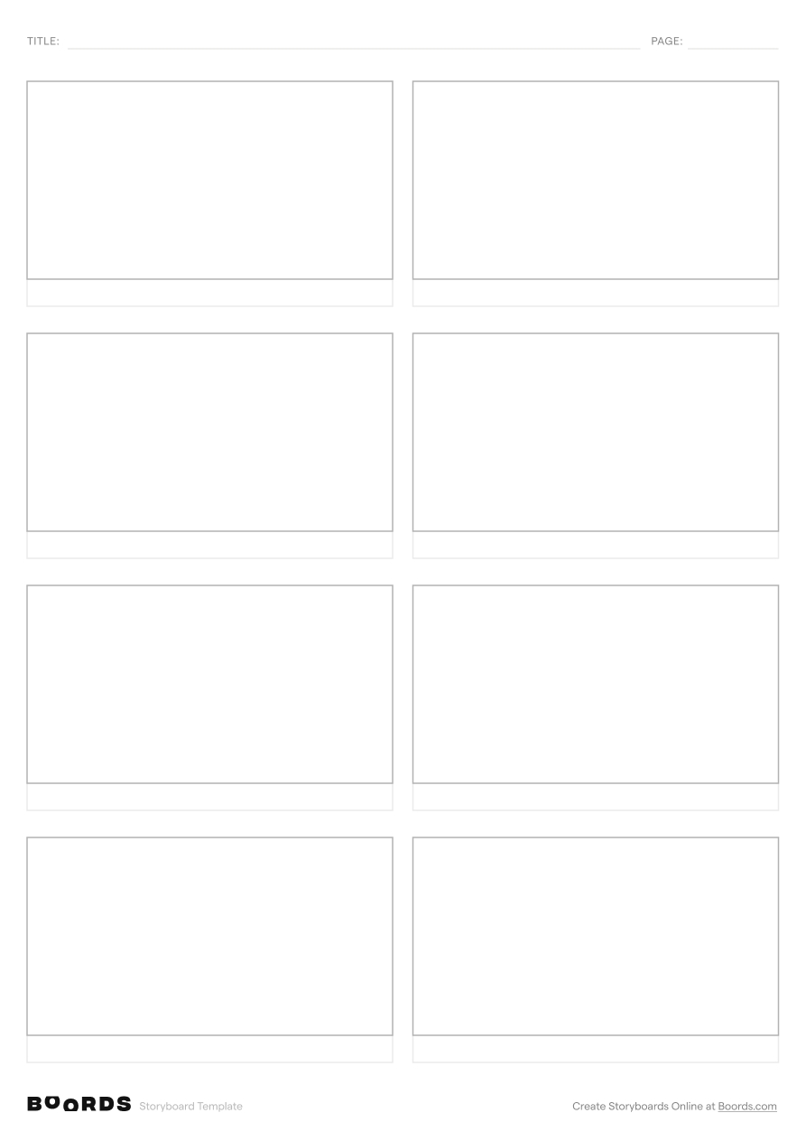 FREE Blank Storyboard Templates Instant Download Boords