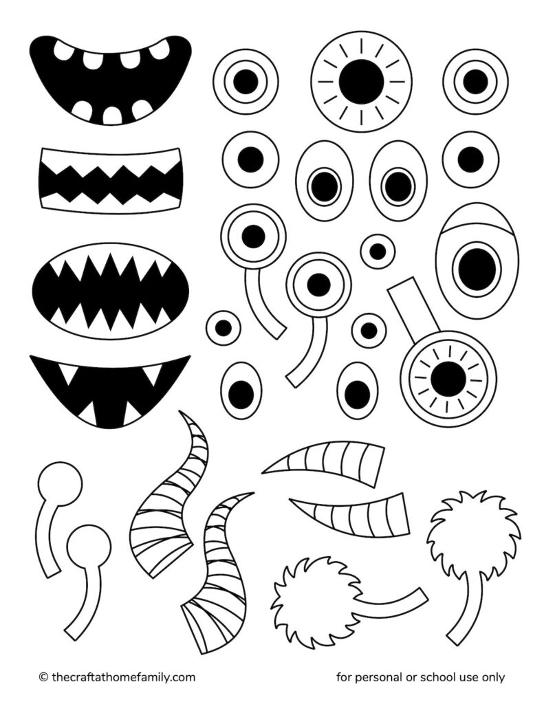 Free Build A Monster Printable The Craft at Home Family